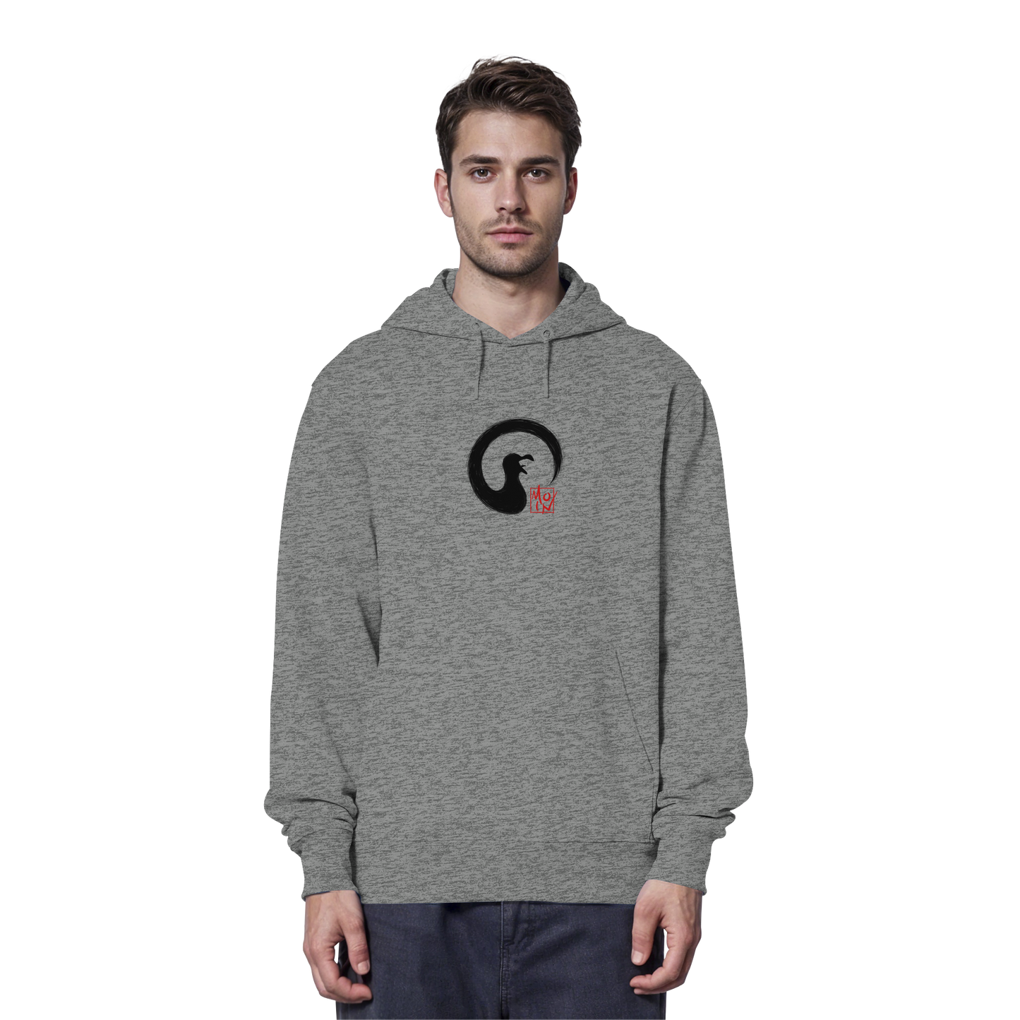 Moin kreischende japanische Enso Möwe - Organic Hoodie