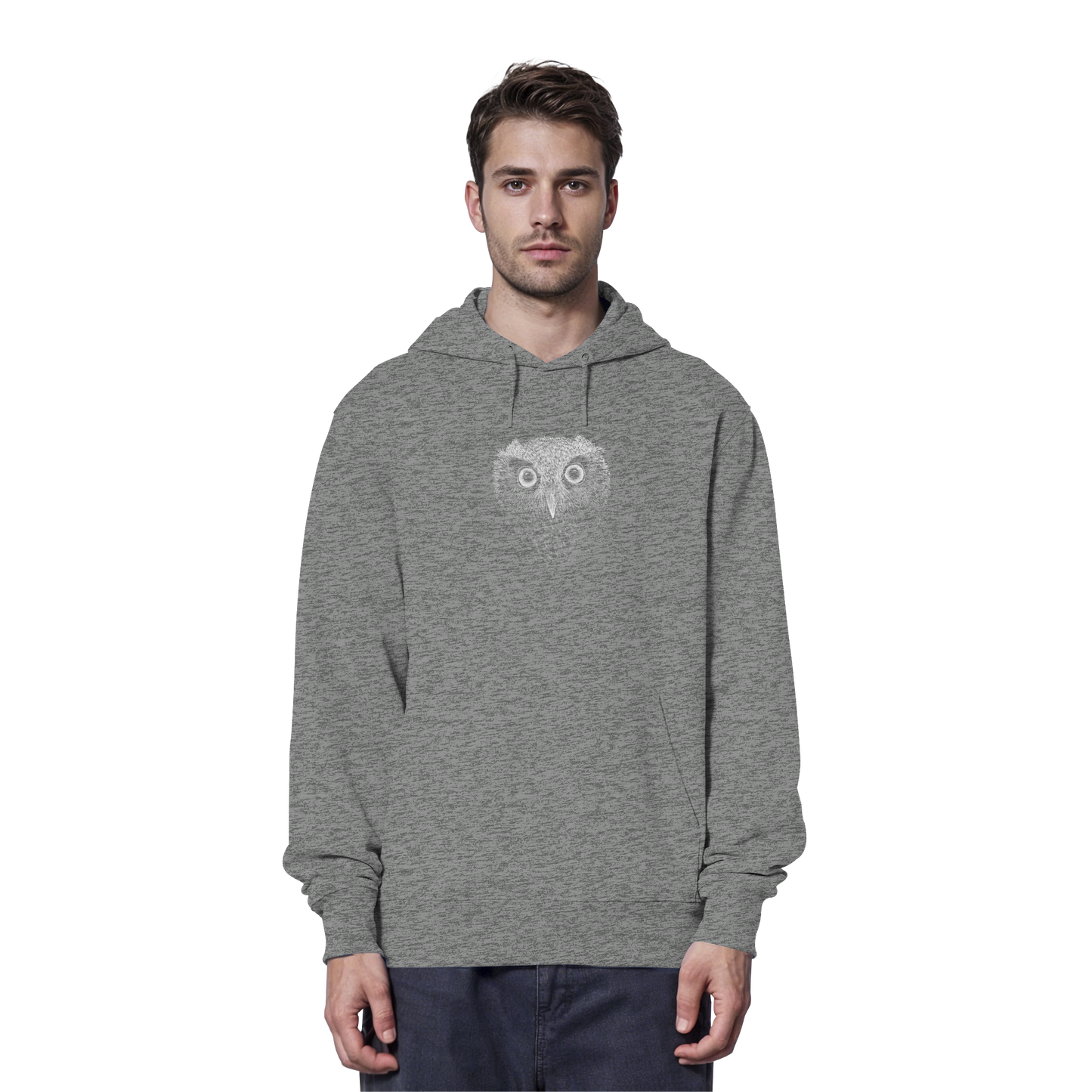 Eule Kritzelkunst Illustration - Organic Hoodie