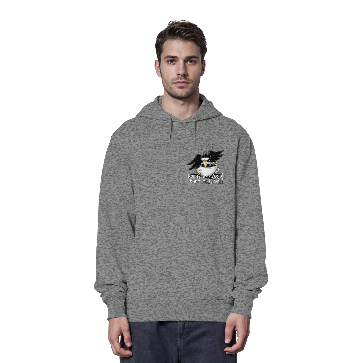 Der frühe Vogel kann mich mal | Kaffee Rabe - Organic Hoodie
