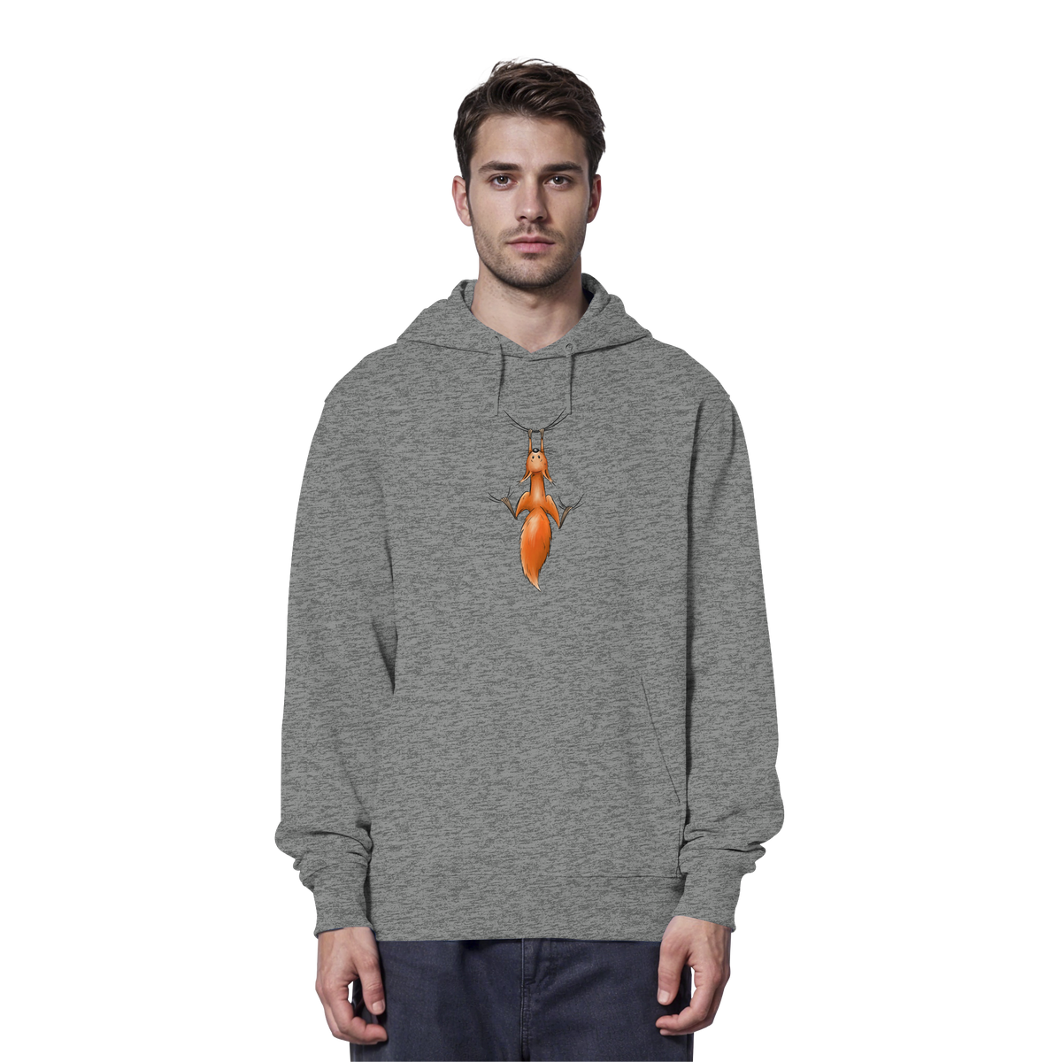 Rotes Eichhörnchen hängt ab - Organic Hoodie