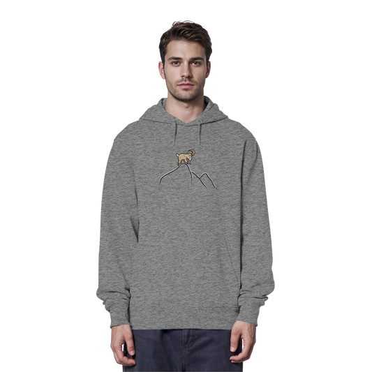 Ziegenbock in den Bergen - Organic Hoodie
