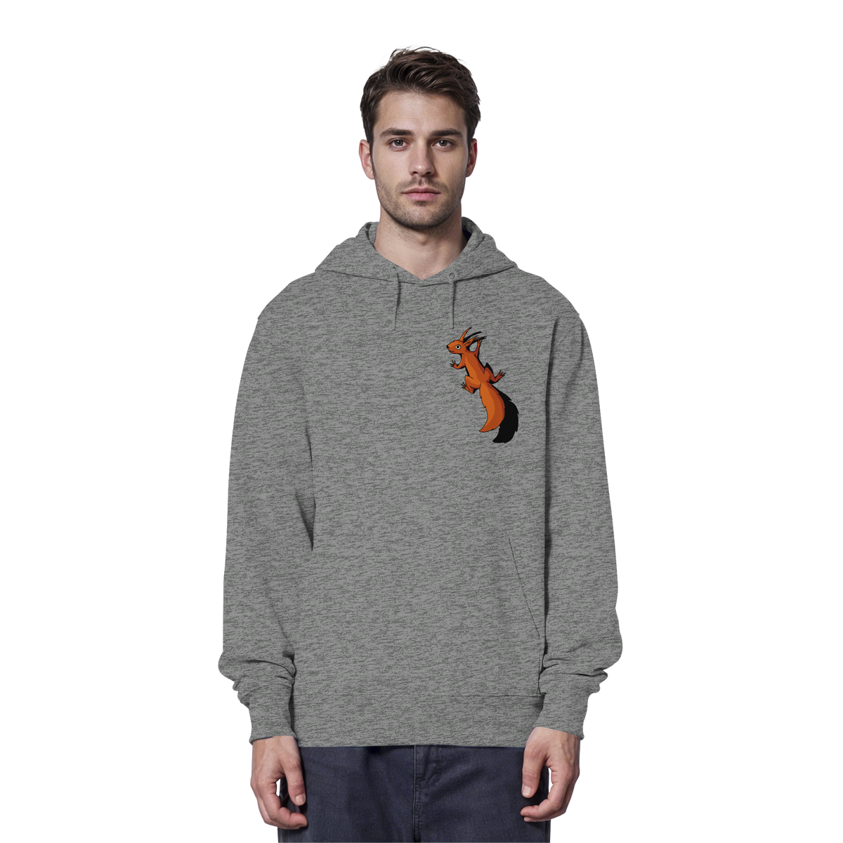 Süßes Eichhörnchen klettert - Organic Hoodie