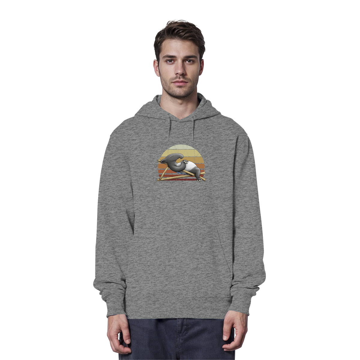 Lässiger Retro Sundown Tapir - Organic Hoodie