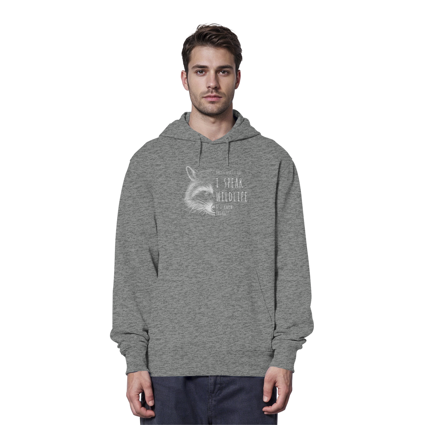 I Speak Wildlife And I Know Waschbär - Organic Hoodie