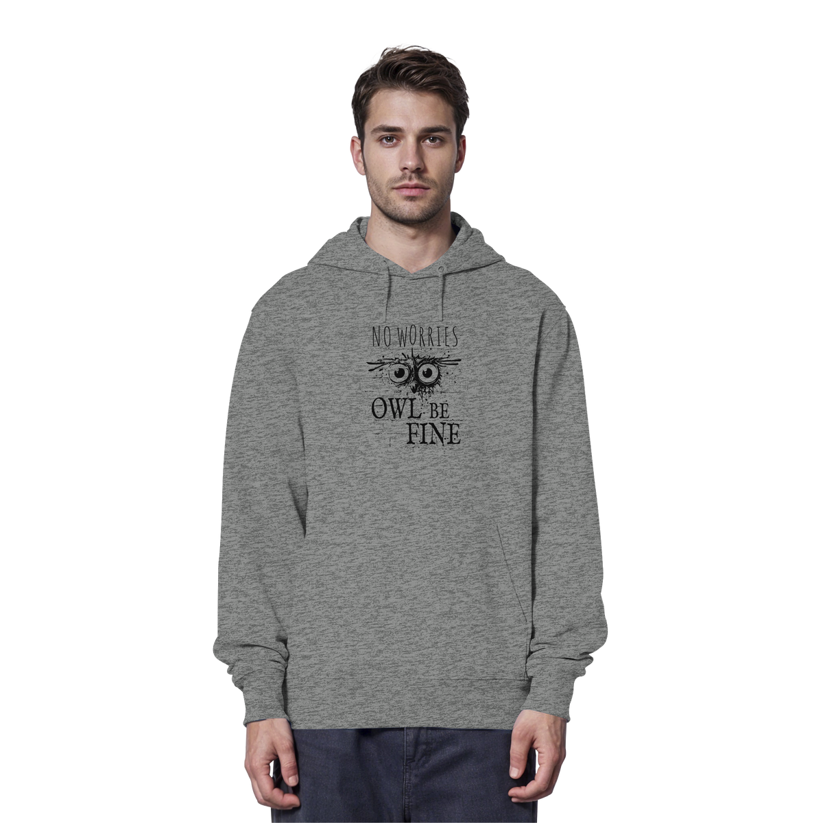 Owl Be Fine Street Art Eule - Organic Hoodie