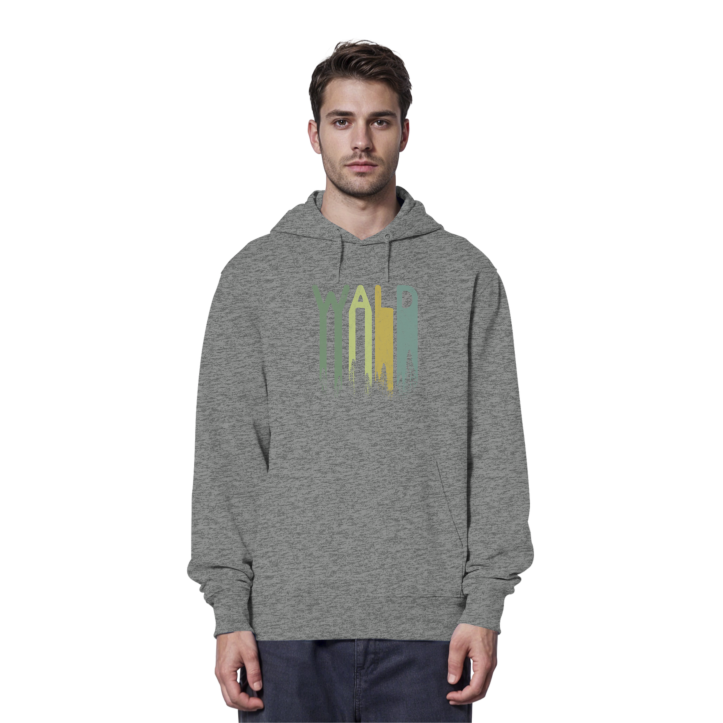 Wald Retro Forst Schriftzug - Organic Hoodie