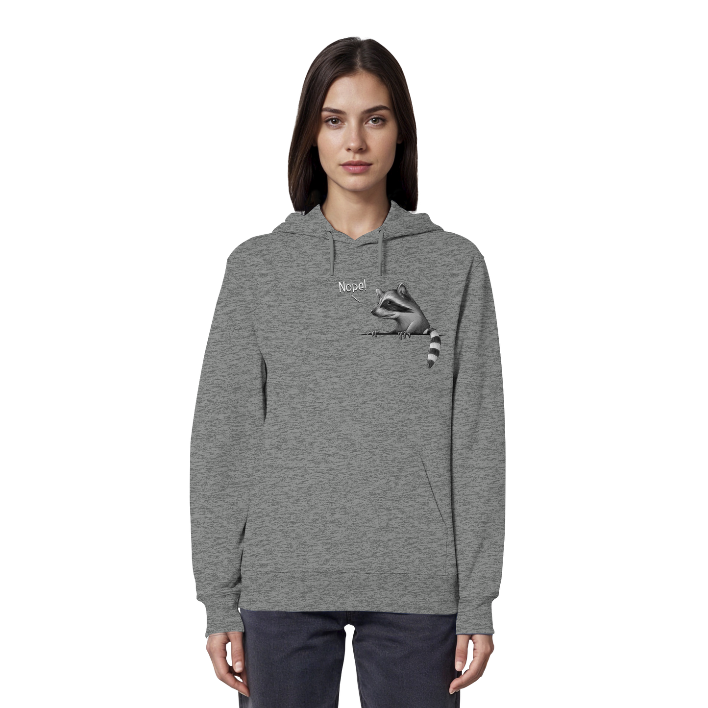Nope! Frecher verwegener Waschbär - Organic Hoodie
