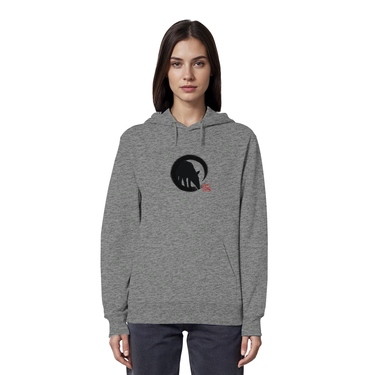 Zen Tapir im japanischen Enso Kreis - Organic Hoodie
