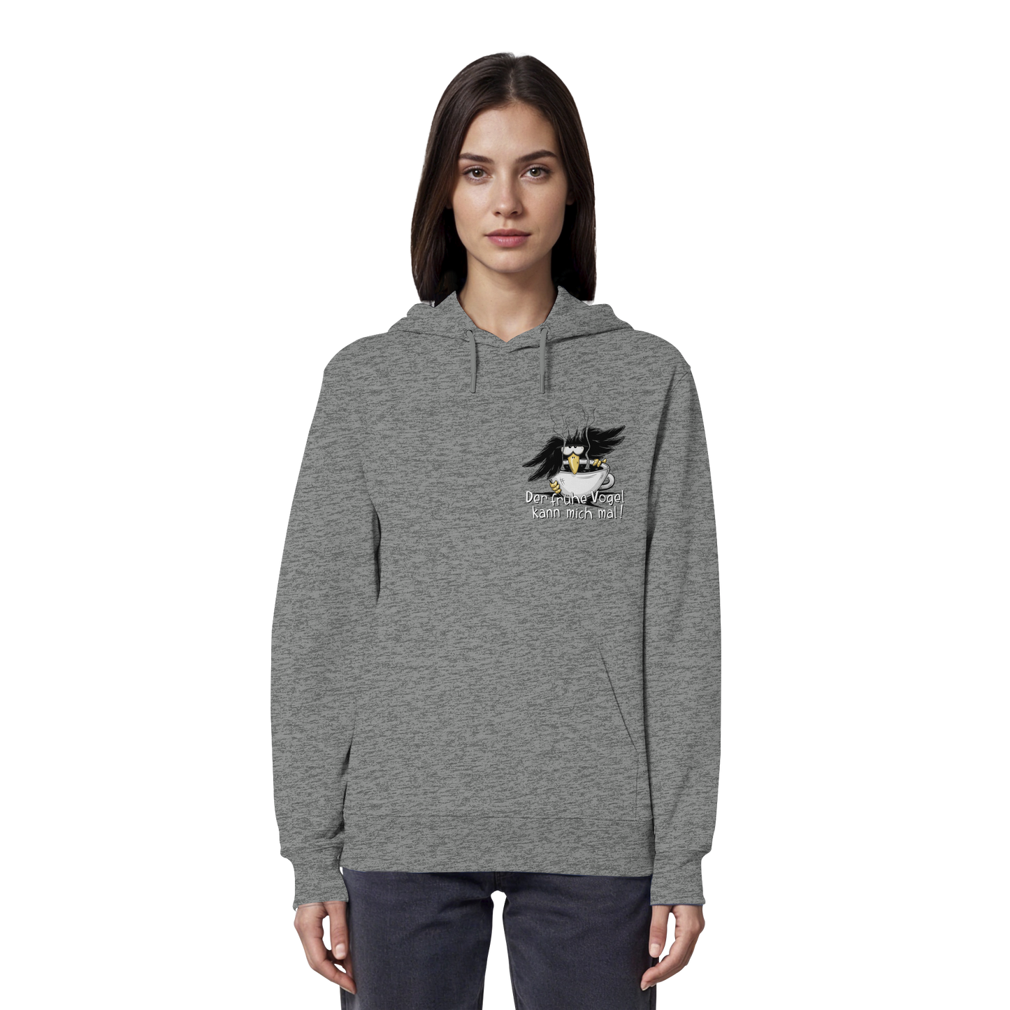Der frühe Vogel kann mich mal | Kaffee Rabe - Organic Hoodie