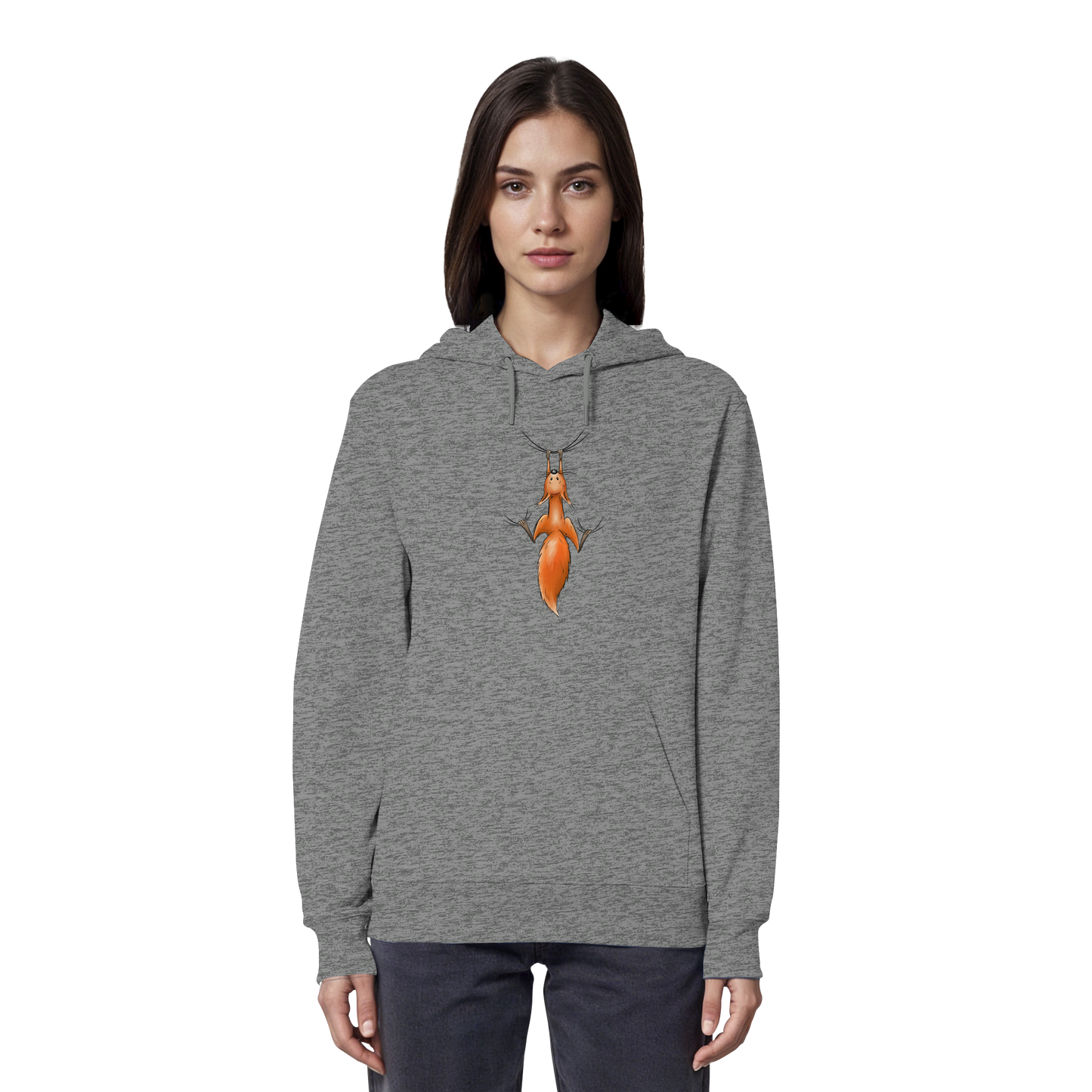 Rotes Eichhörnchen hängt ab - Organic Hoodie