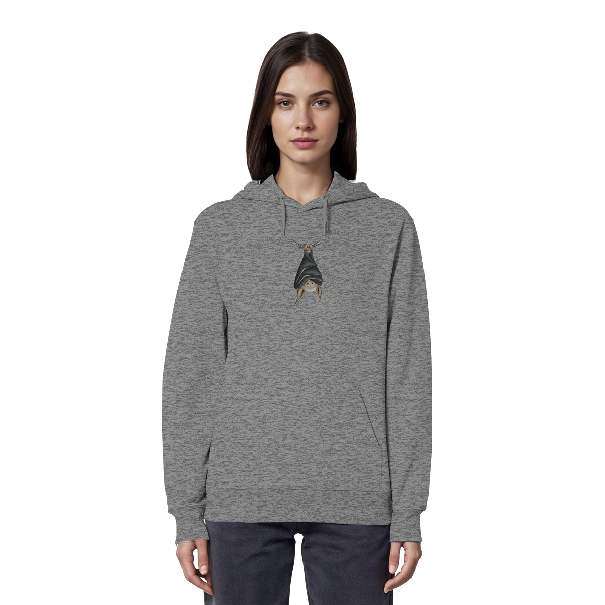 Lustig chillende Fledermaus - Organic Hoodie