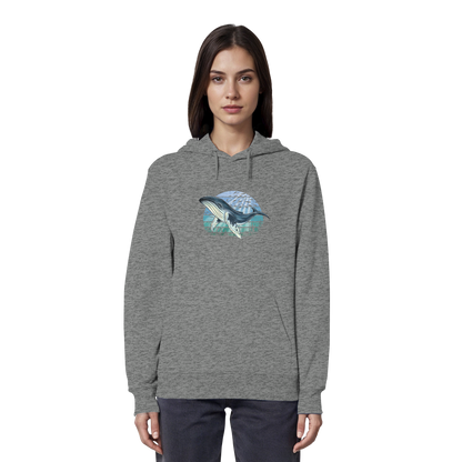 Retro Unterwasser Buckelwal - Organic Hoodie