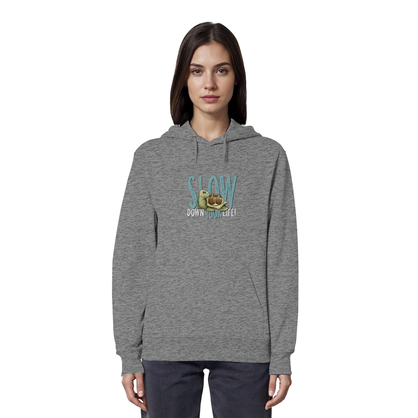 Slow Down Your Life Schildkröte - Organic Hoodie