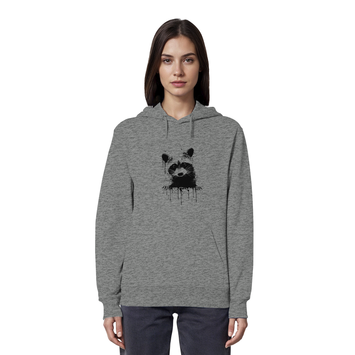 Funky Street Art Waschbär - Organic Hoodie