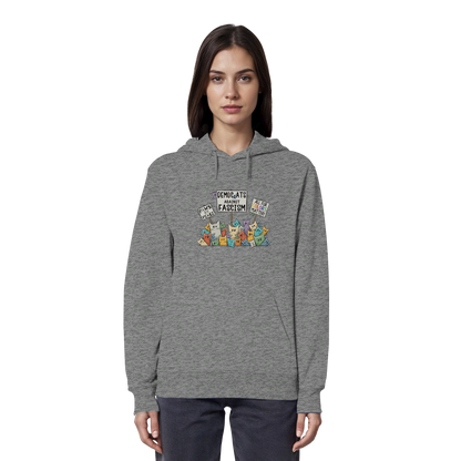 Demo-Katzen gegen Faschismus und für Vielfalt - Organic Hoodie