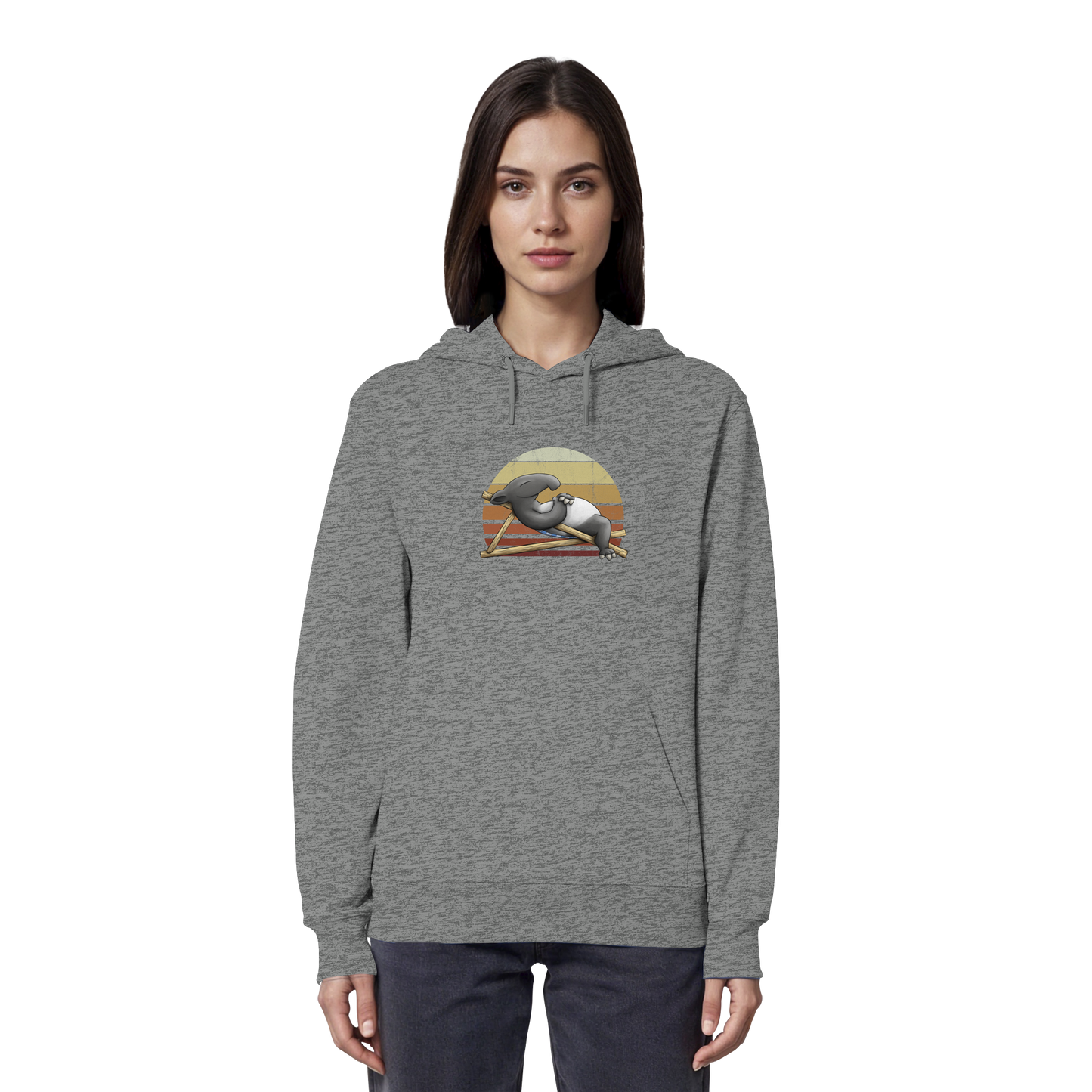 Lässiger Retro Sundown Tapir - Organic Hoodie