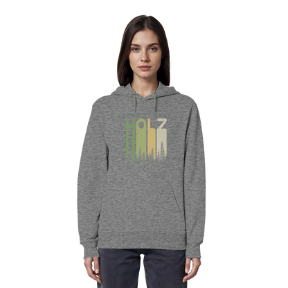 Holz Retro Wald Schriftzug - Organic Hoodie