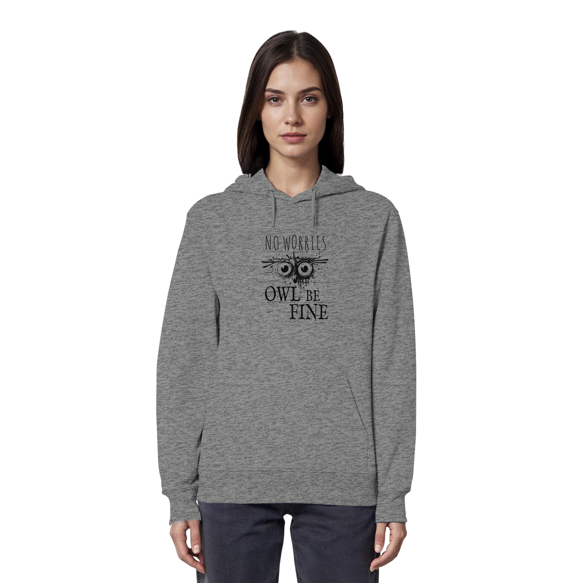 Owl Be Fine Street Art Eule - Organic Hoodie