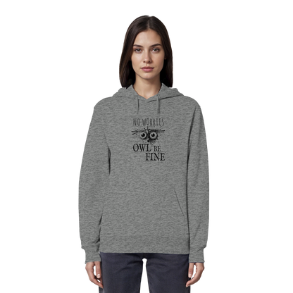 Owl Be Fine Street Art Eule - Organic Hoodie