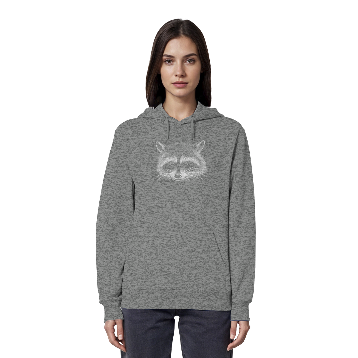 Waschbär Illustration Kritzelkunst - Organic Hoodie