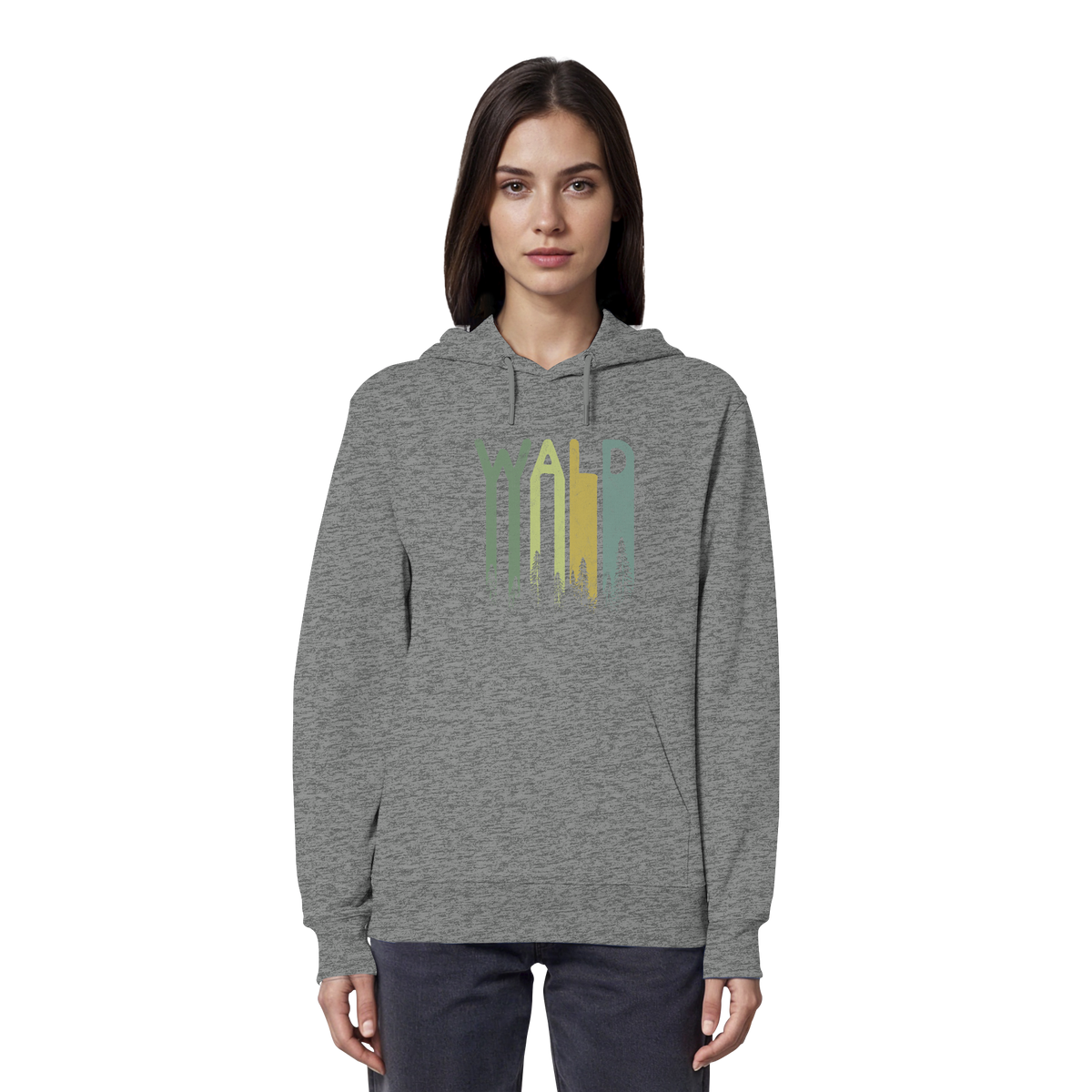 Wald Retro Forst Schriftzug - Organic Hoodie