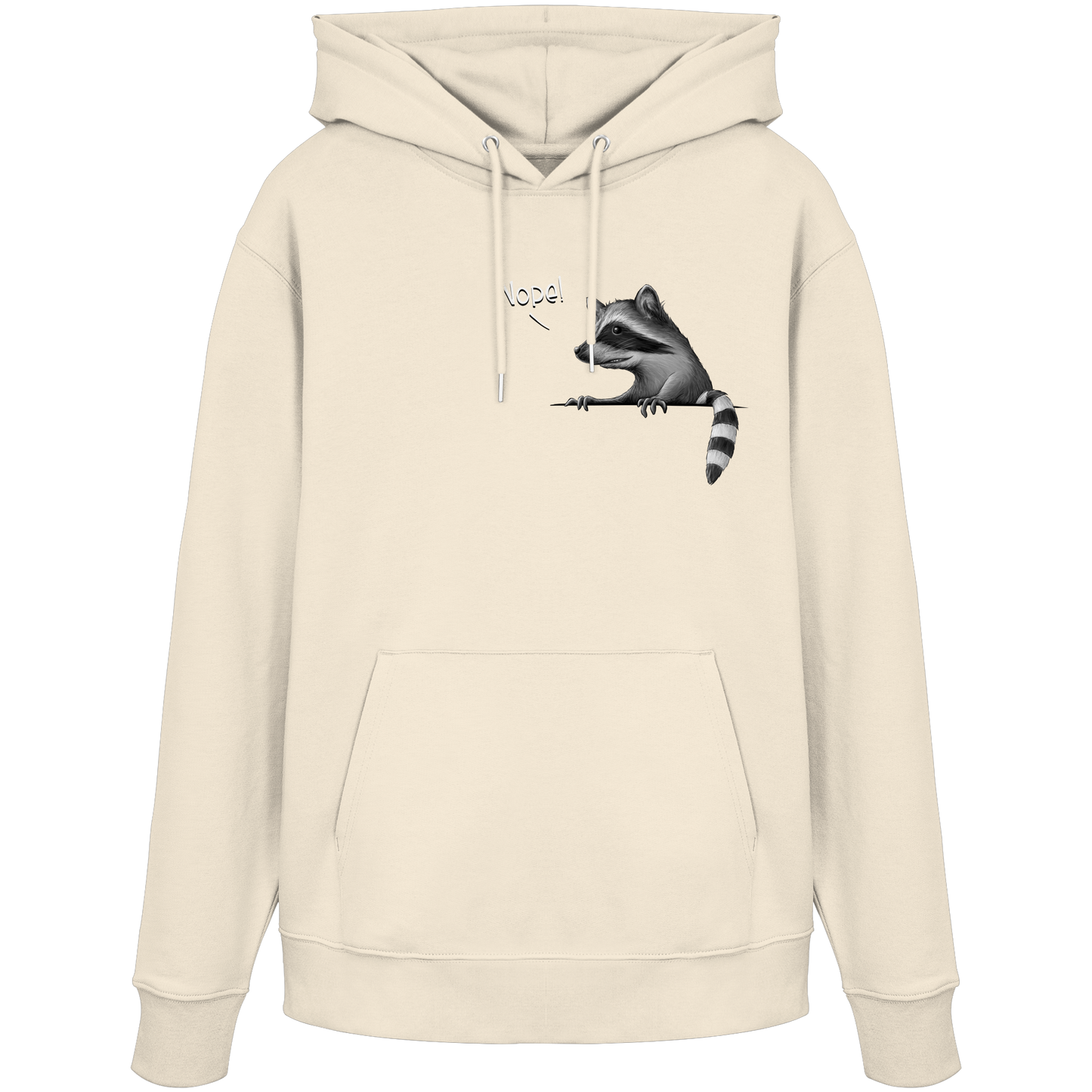 Nope! Frecher verwegener Waschbär - Organic Hoodie