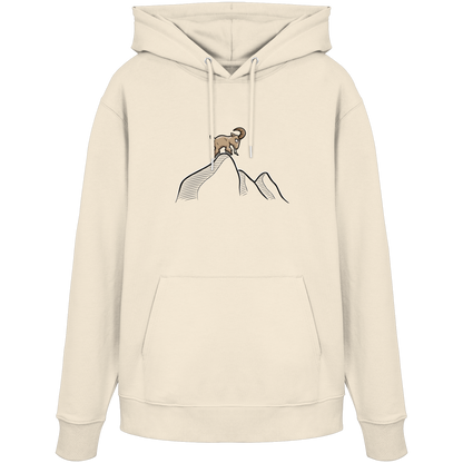Ziegenbock in den Bergen - Organic Hoodie