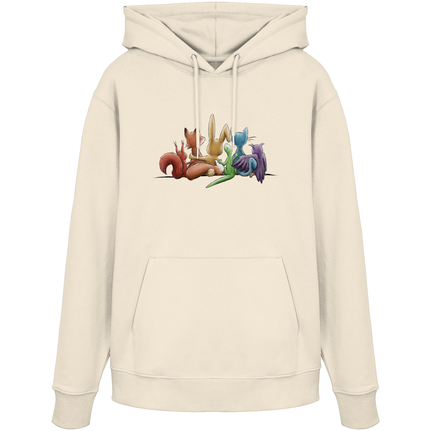 Regenbogen Tiere für Freundschaft, Toleranz und Vielfalt - Organic Hoodie