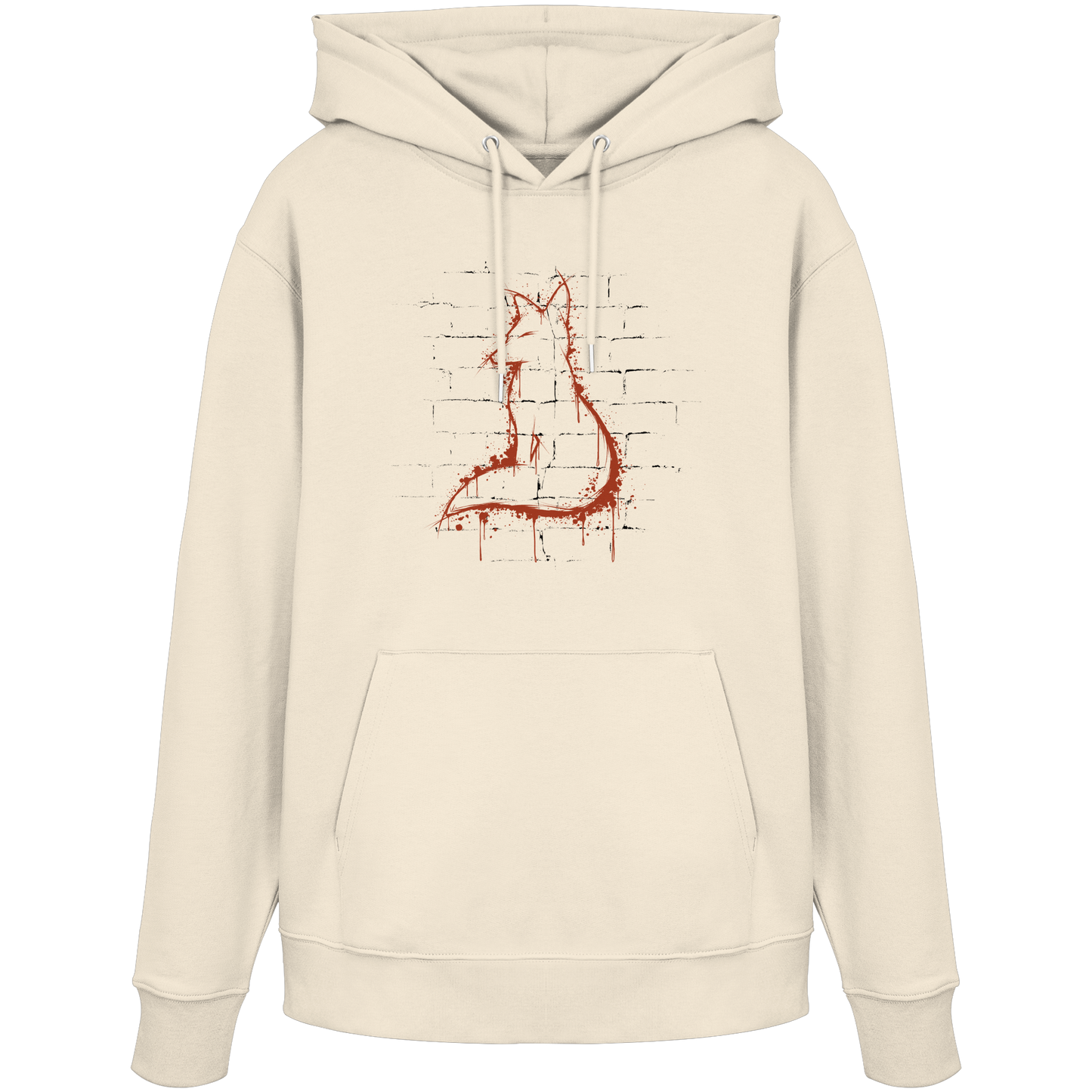 Street Art Fuchs Silhouette - Organic Hoodie