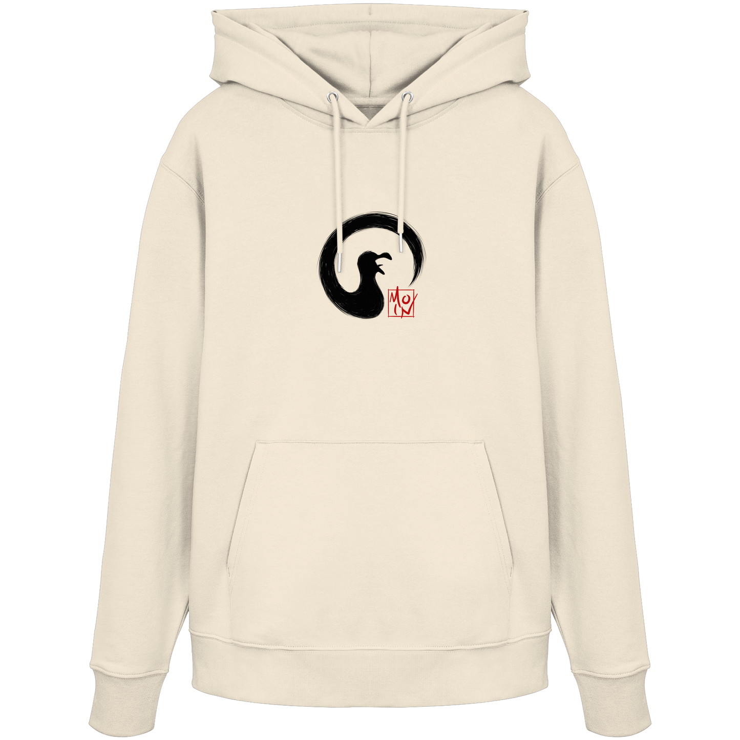 Moin kreischende japanische Enso Möwe - Organic Hoodie