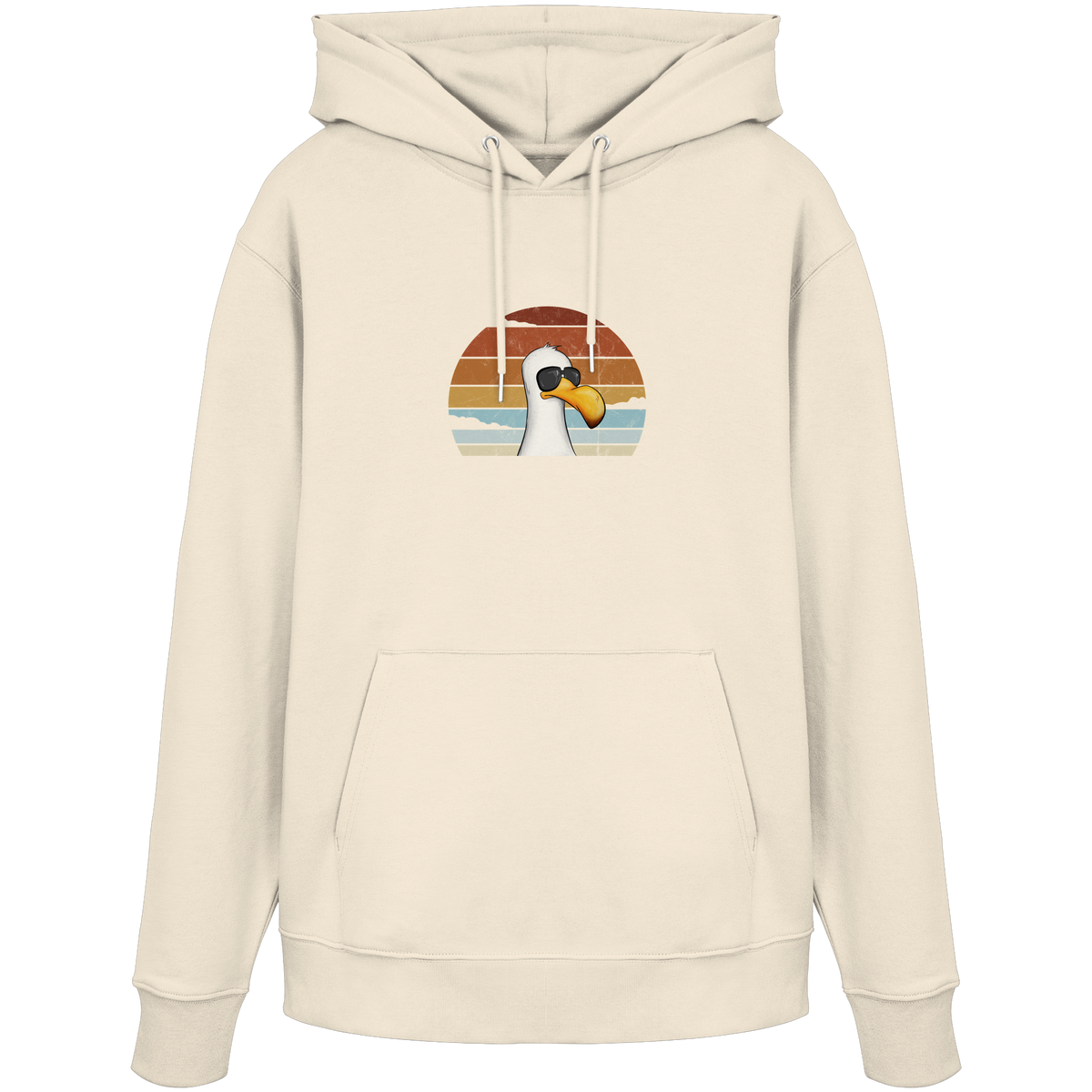 Cool lässige Retro Möwe - Organic Hoodie
