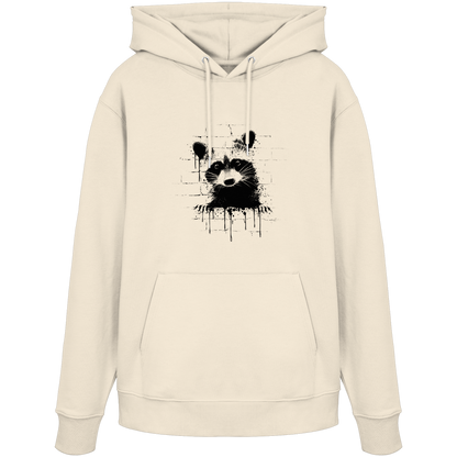 Funky Street Art Waschbär - Organic Hoodie