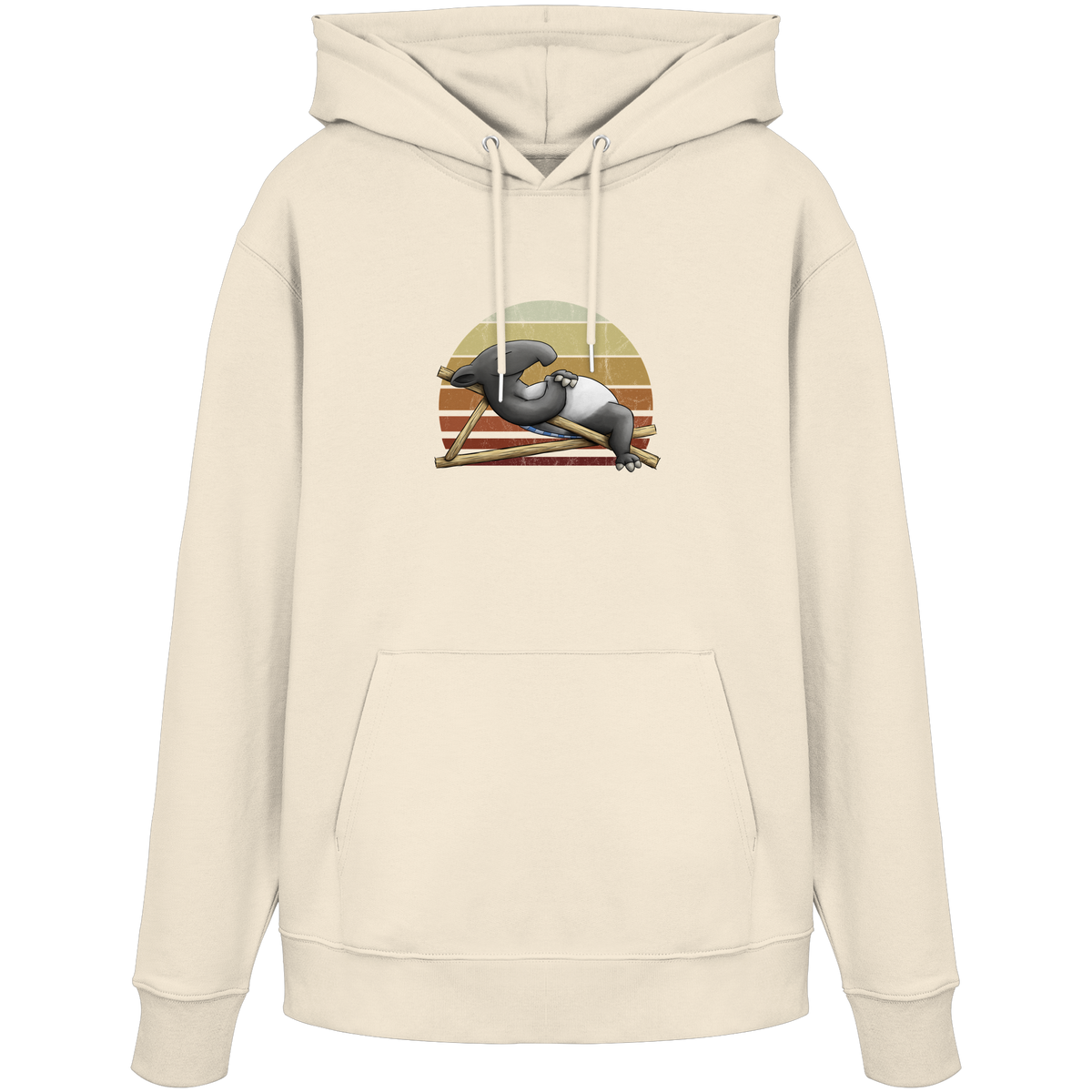 Lässiger Retro Sundown Tapir - Organic Hoodie