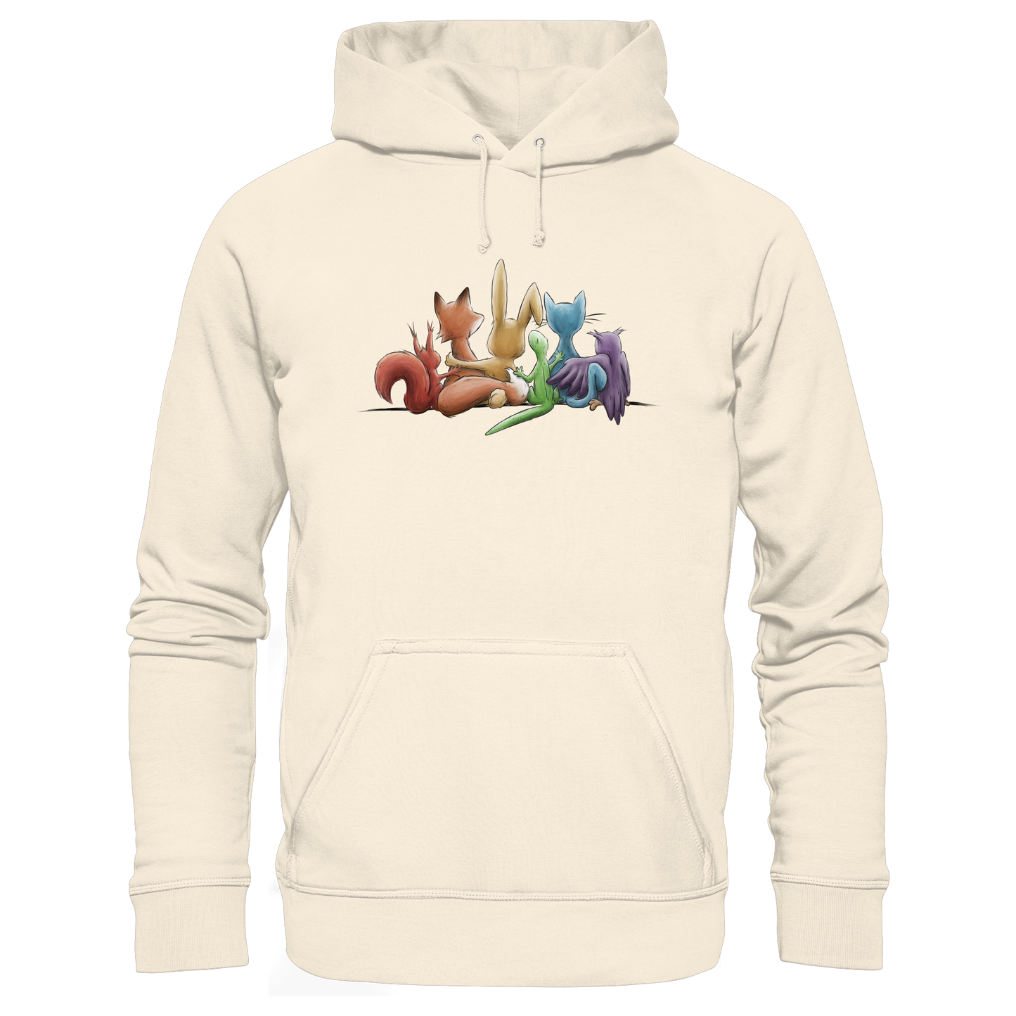Regenbogen Tiere für Freundschaft, Toleranz und Vielfalt - Organic Hoodie