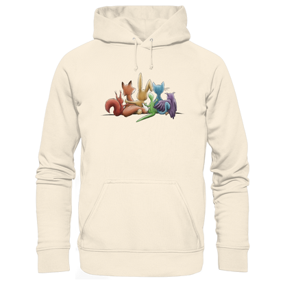 Regenbogen Tiere für Freundschaft, Toleranz und Vielfalt - Organic Hoodie