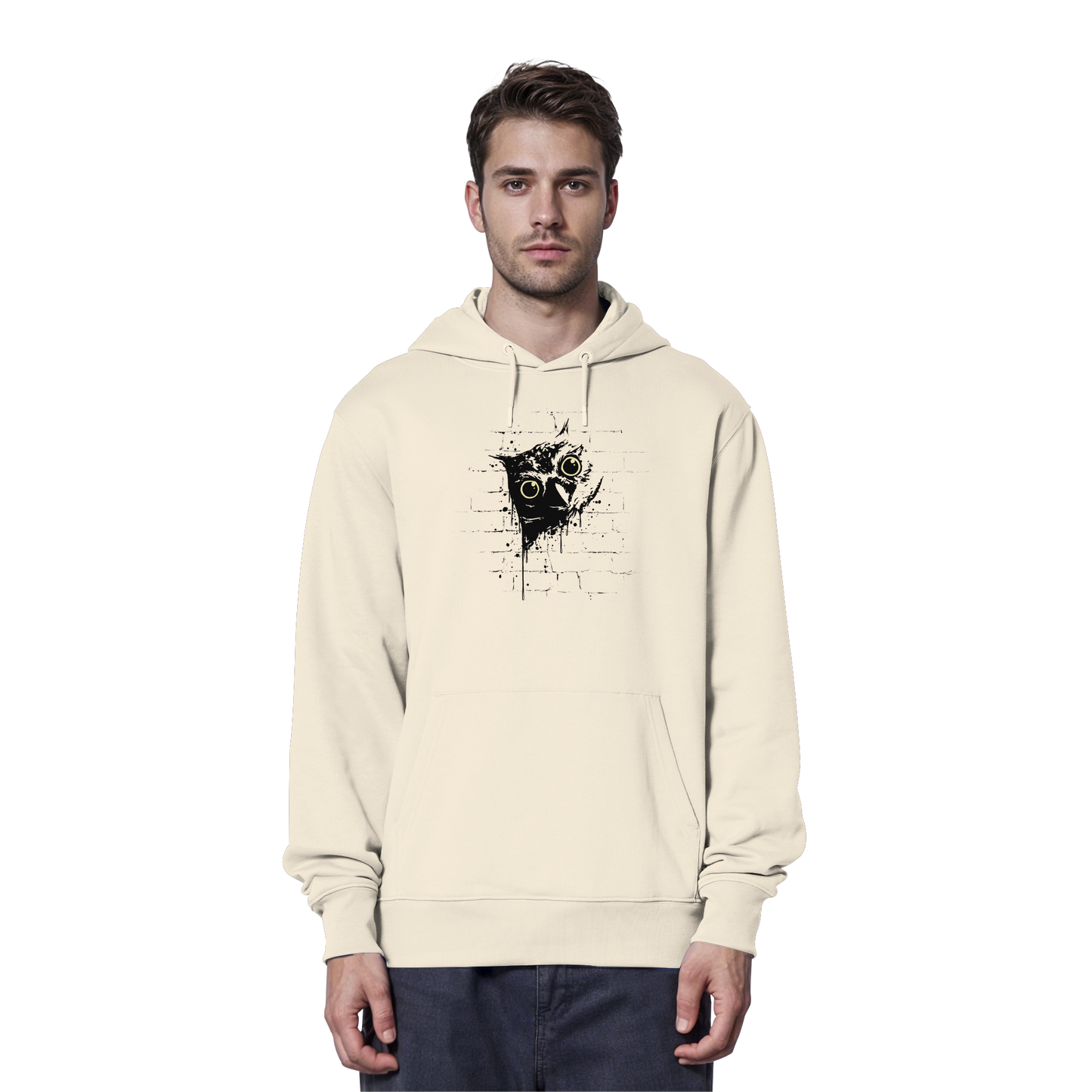 Lässige Street Art Eule - Organic Hoodie