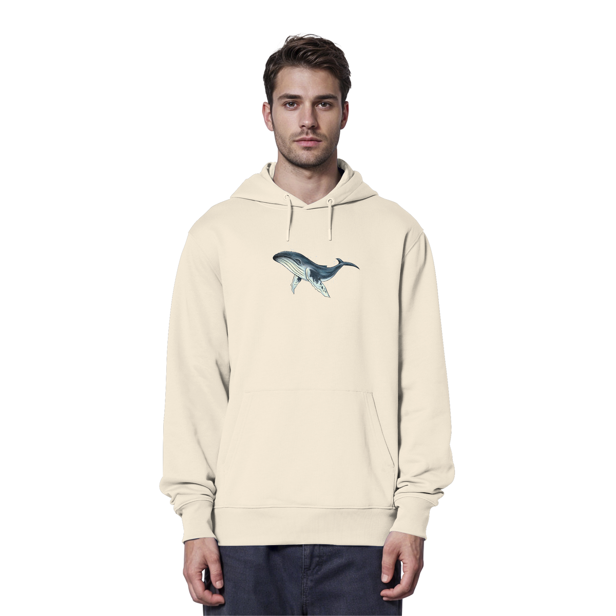 Tiefsee Ozean-Riese Buckelwal - Organic Hoodie