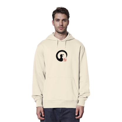 Moin kreischende japanische Enso Möwe - Organic Hoodie