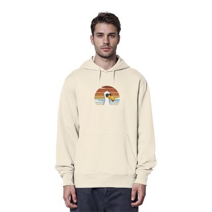 Cool lässige Retro Möwe - Organic Hoodie