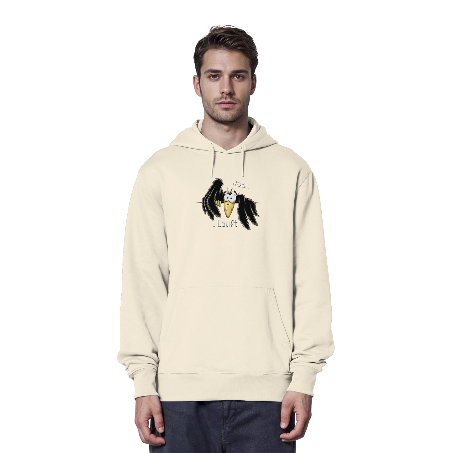 Joa Läuft Krähe gechillter Rabe - Organic Hoodie