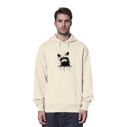Funky Street Art Waschbär - Organic Hoodie