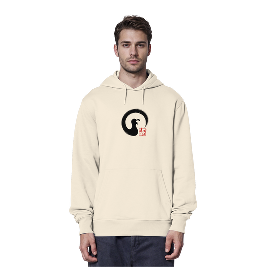 Moin kreischende japanische Enso Möwe - Organic Hoodie