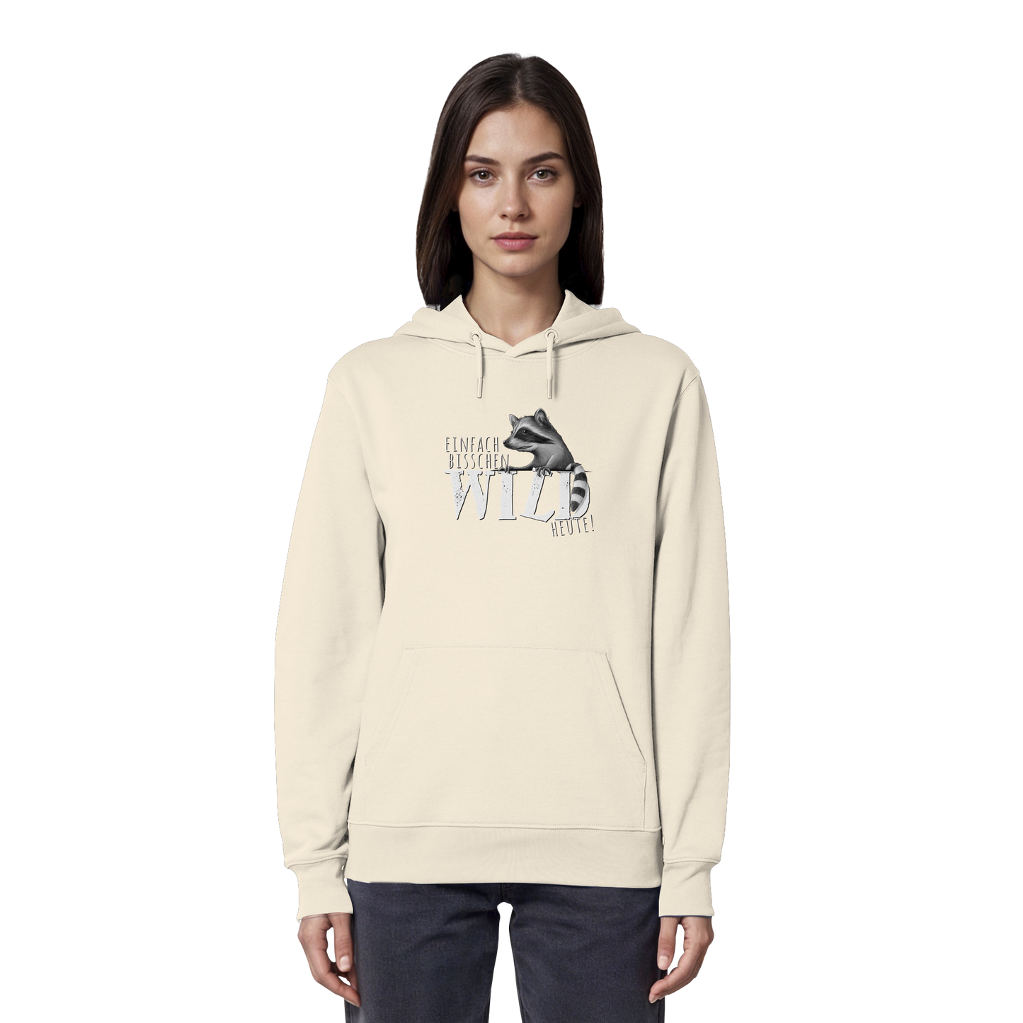 Bisschen wild heute! Waschbär - Organic Hoodie