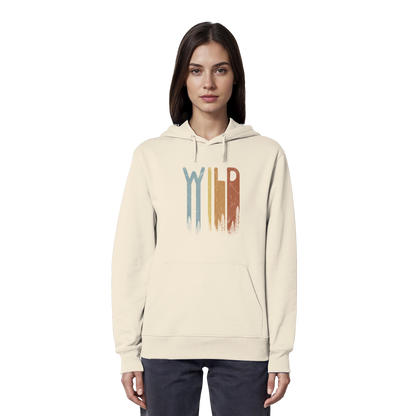 Wild Retro Schriftzug - Organic Hoodie