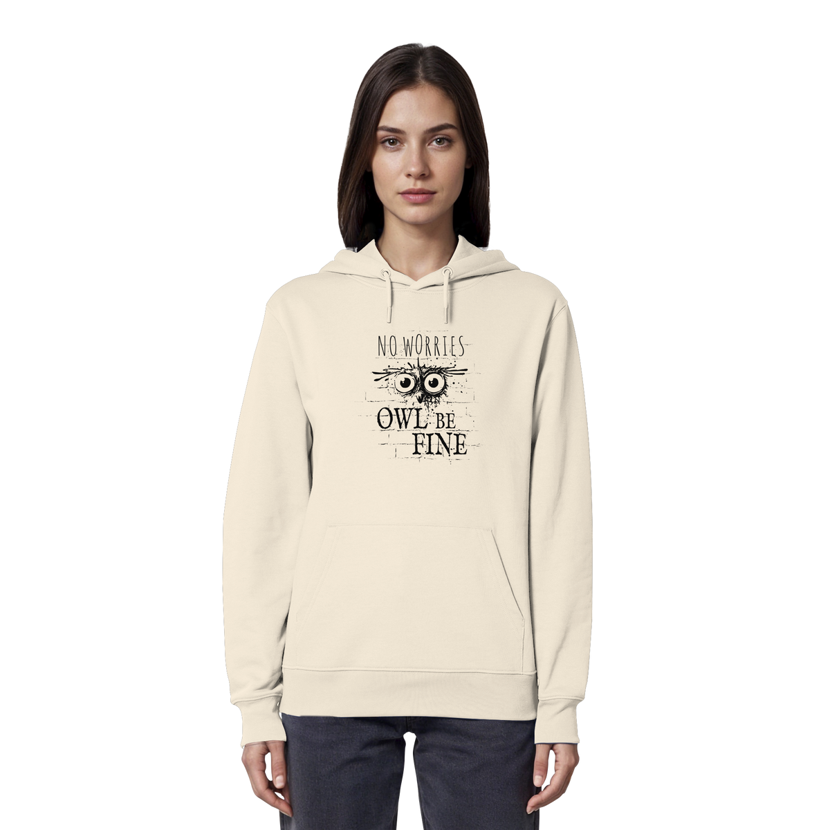 Owl Be Fine Street Art Eule - Organic Hoodie