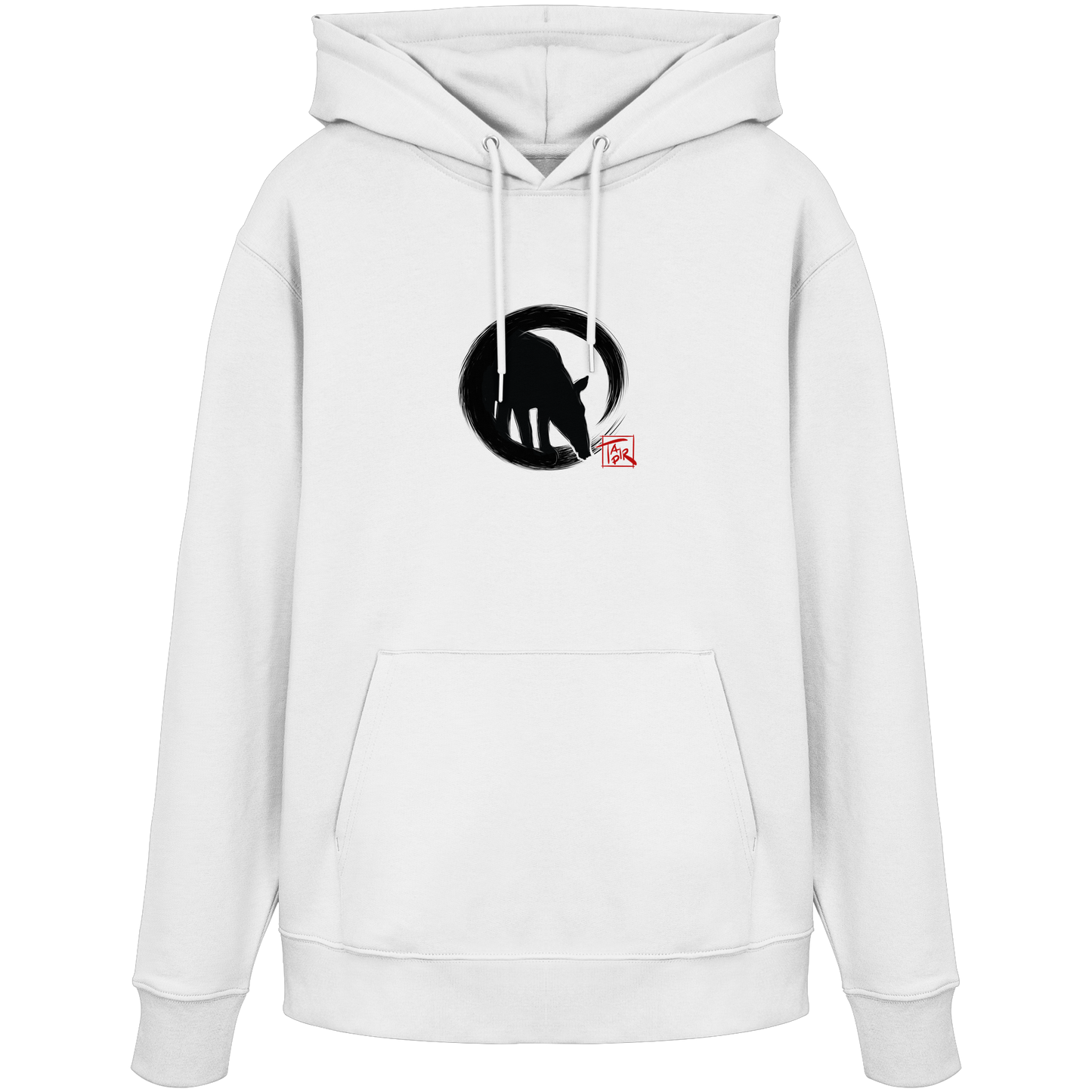 Zen Tapir im japanischen Enso Kreis - Organic Hoodie