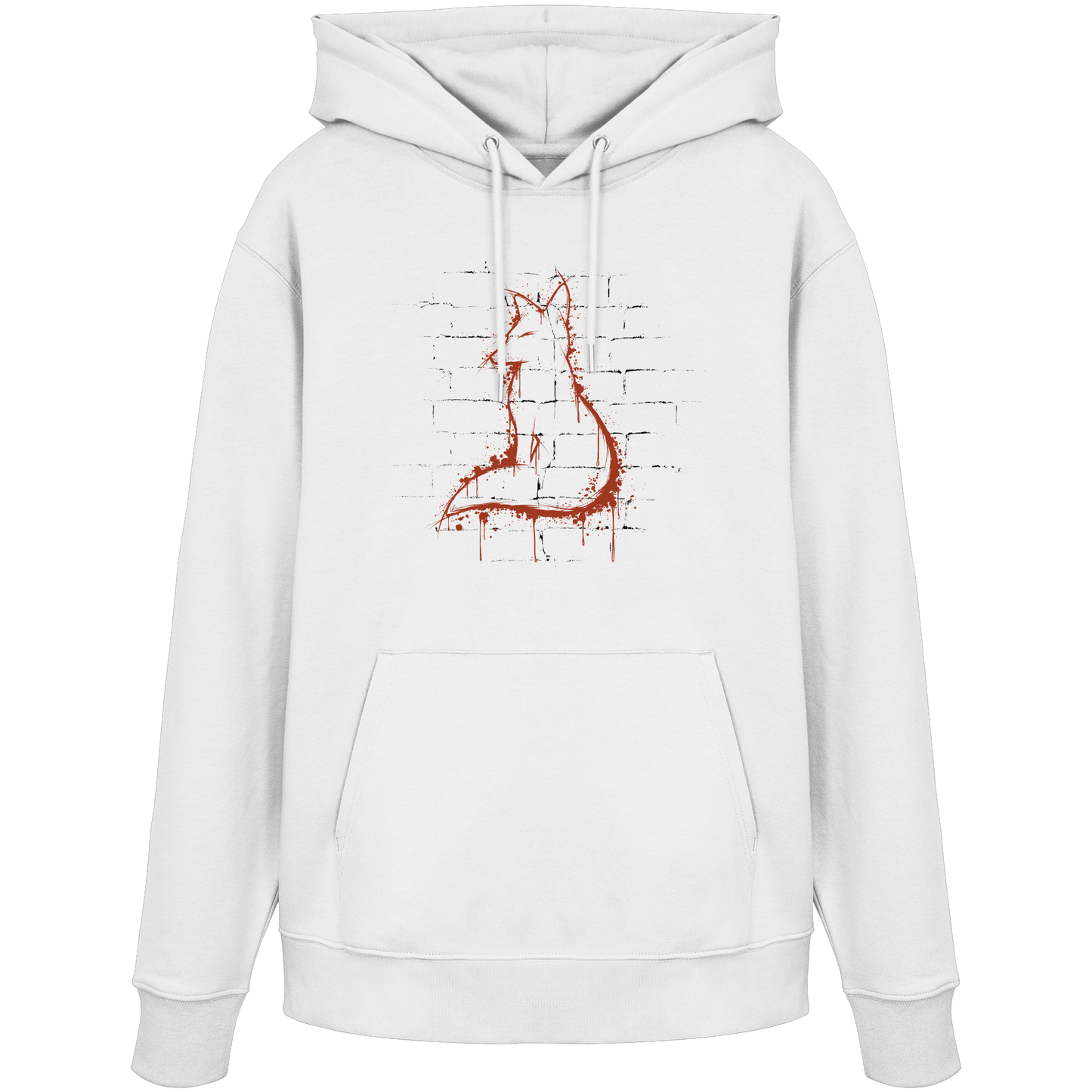 Street Art Fuchs Silhouette - Organic Hoodie