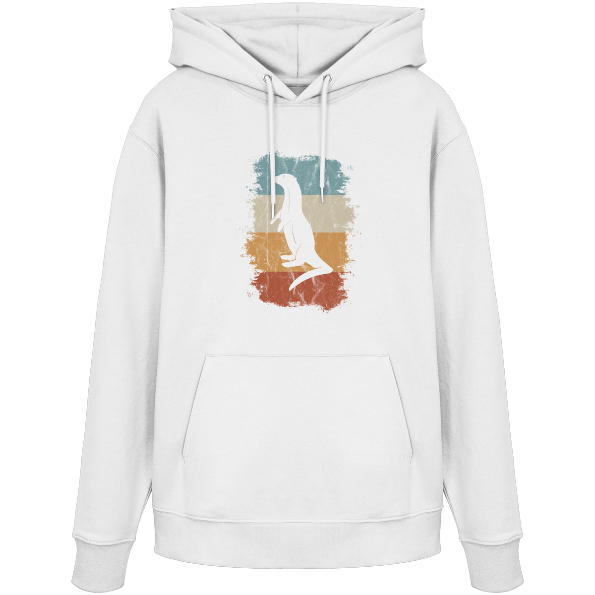 Retro Otter Fischotter Silhouette - Organic Hoodie