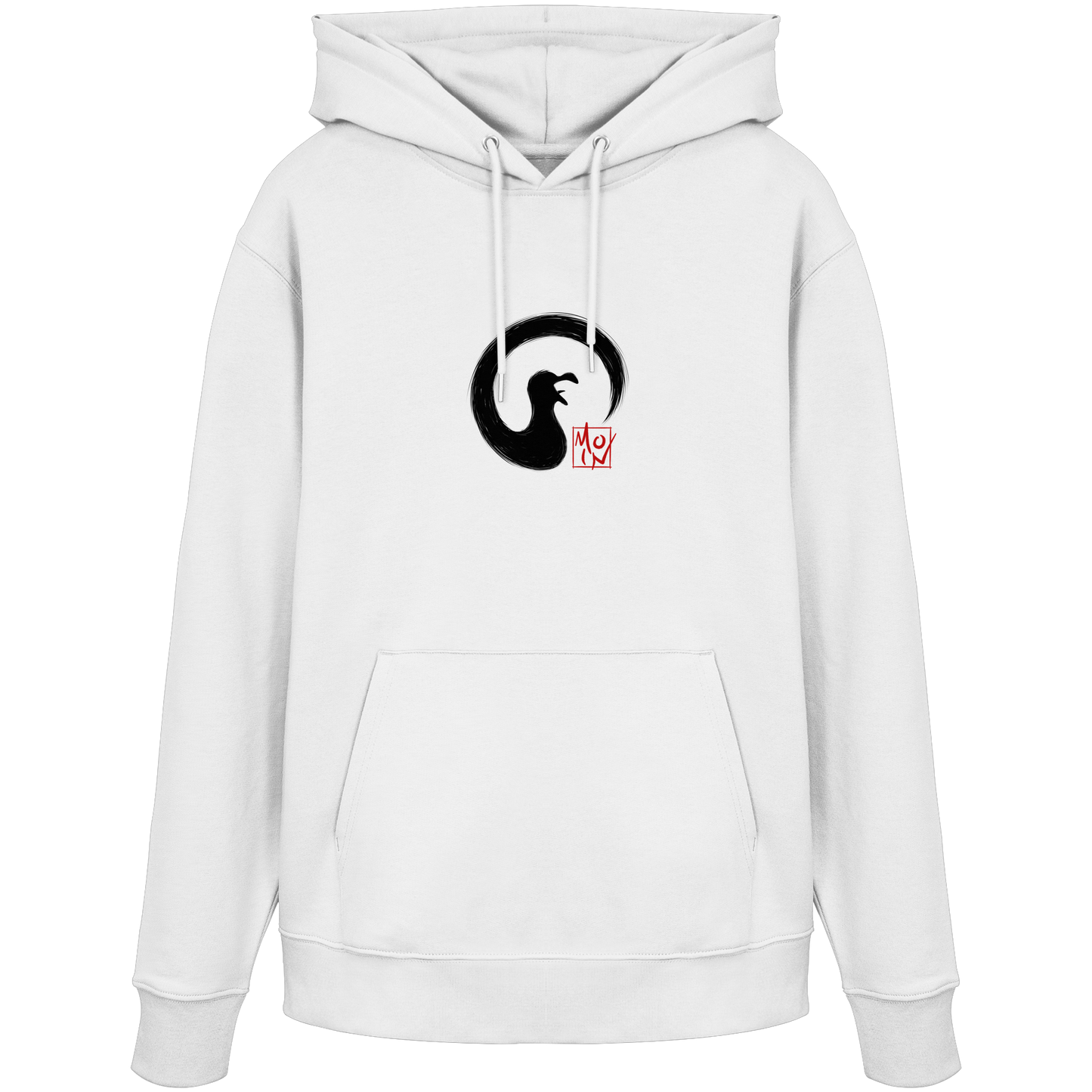 Moin kreischende japanische Enso Möwe - Organic Hoodie