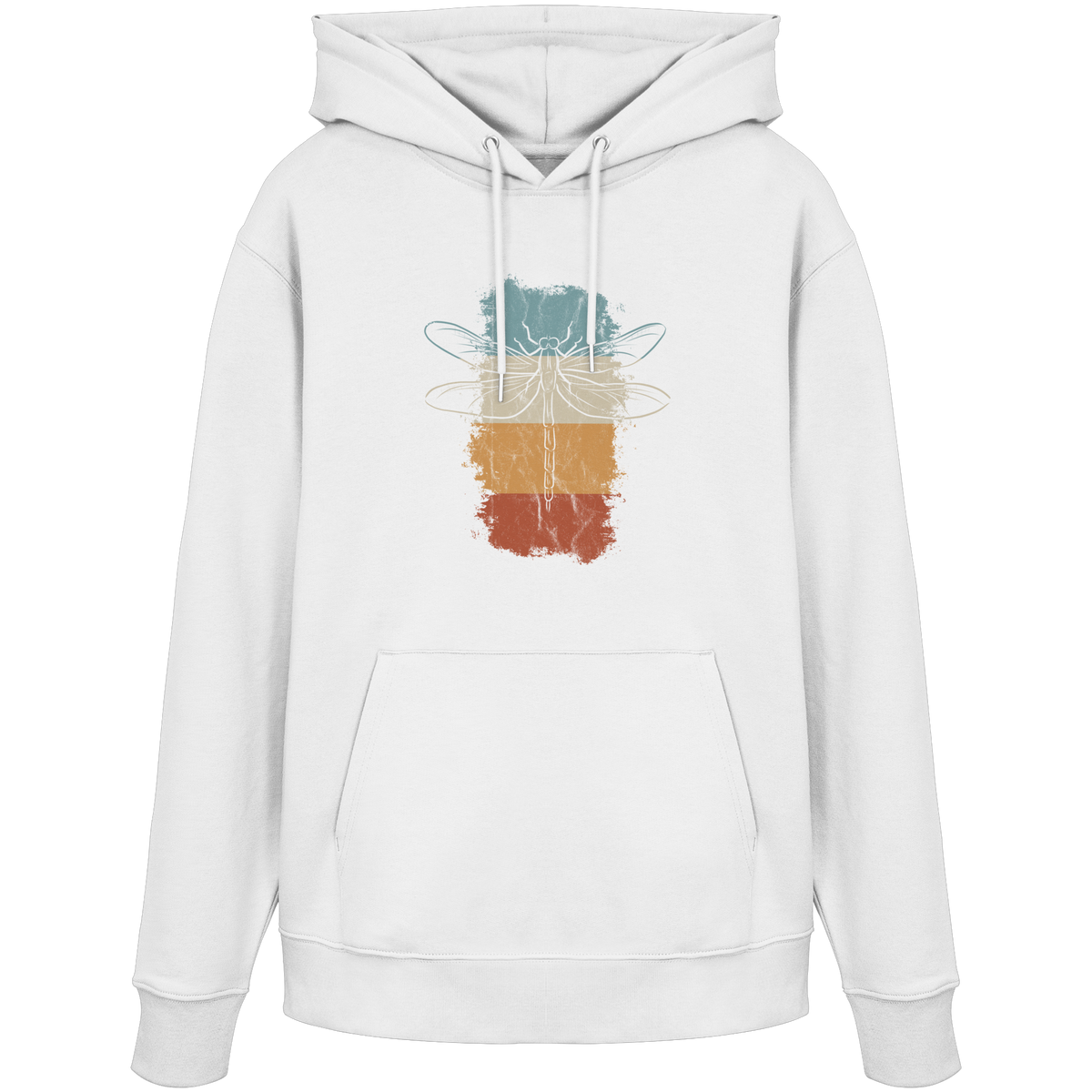 Retro Kunst Libelle | Vintage Dragonfly - Organic Hoodie